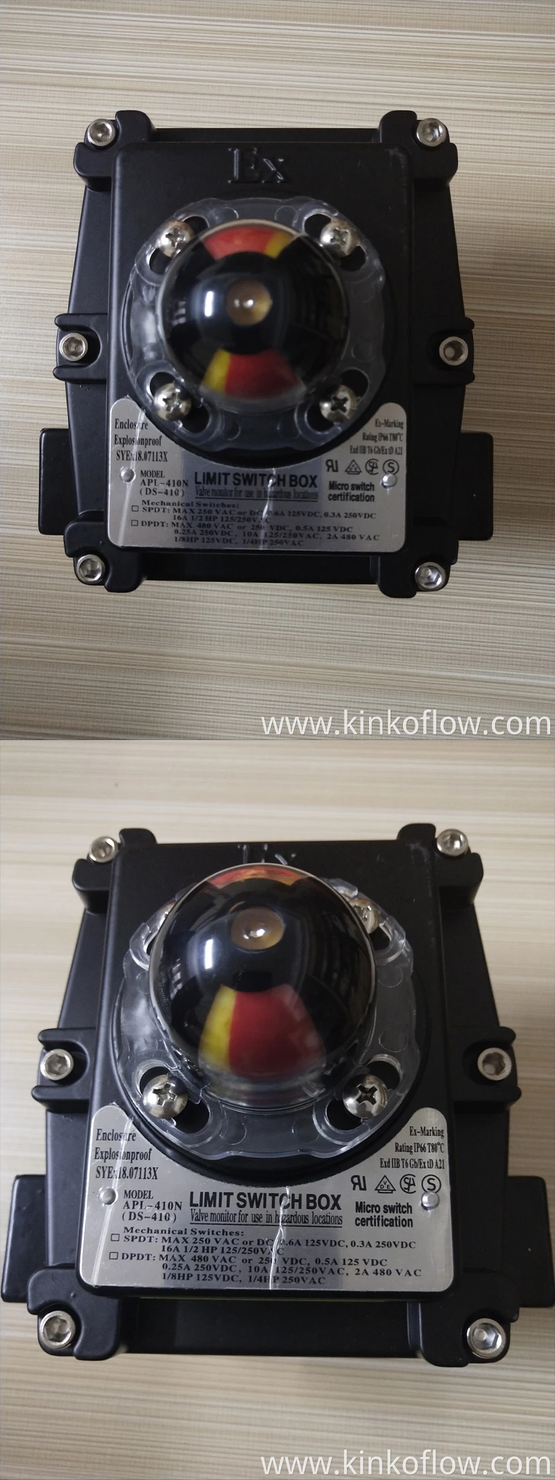 Caja de interruptores de límite a prueba de explosiones APL-410