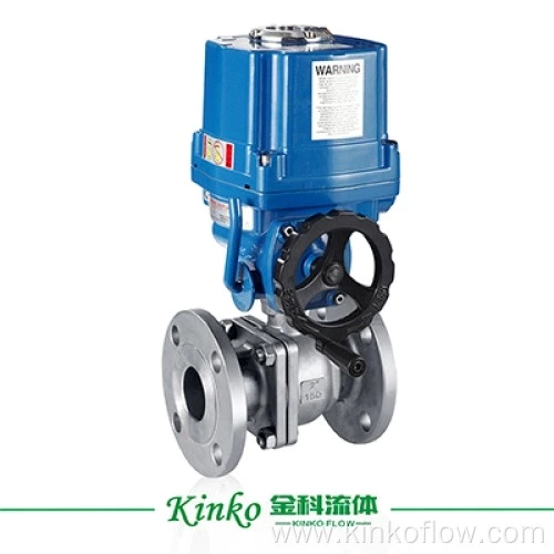 Válvula de bola eléctrica con brida de acero inoxidable CF8 de 1/2" a 6"