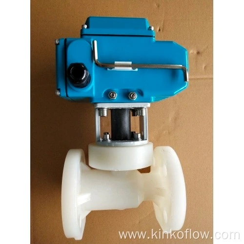 Válvula de bola manual con brida de PVC/UPV/CPVDF, DN50