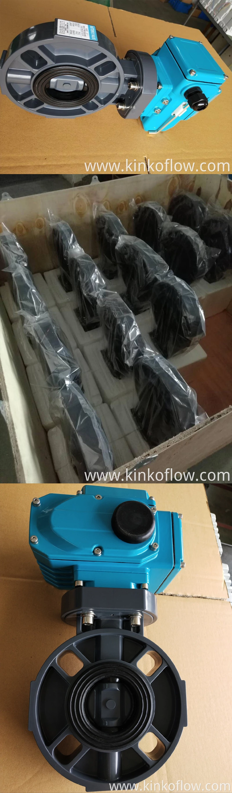 Válvula de mariposa de UPVC con abrazadera de par eléctrico
