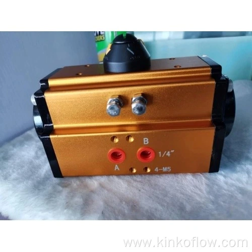 Actuador neumático de doble efecto dorado