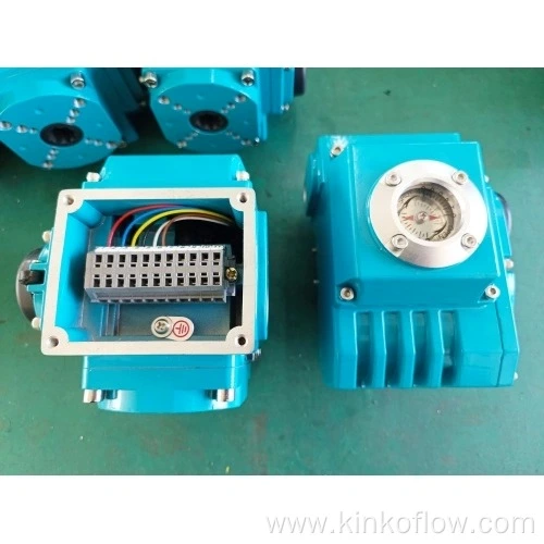 Actuador eléctrico azul lago KK03-200B con rotación de 90 grados