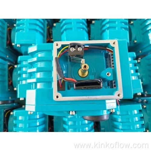 Actuador eléctrico azul lago KK03-200B con rotación de 90 grados