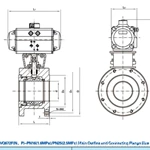 Válvula de bola neumática de tipo delgado Q671F-16P/R