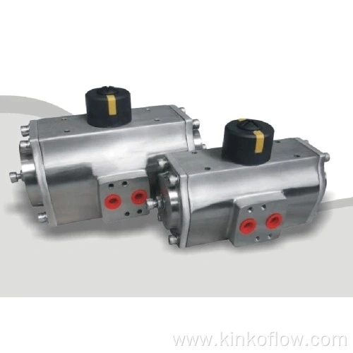Actuador neumático RT063D de doble efecto de acero inoxidable SS