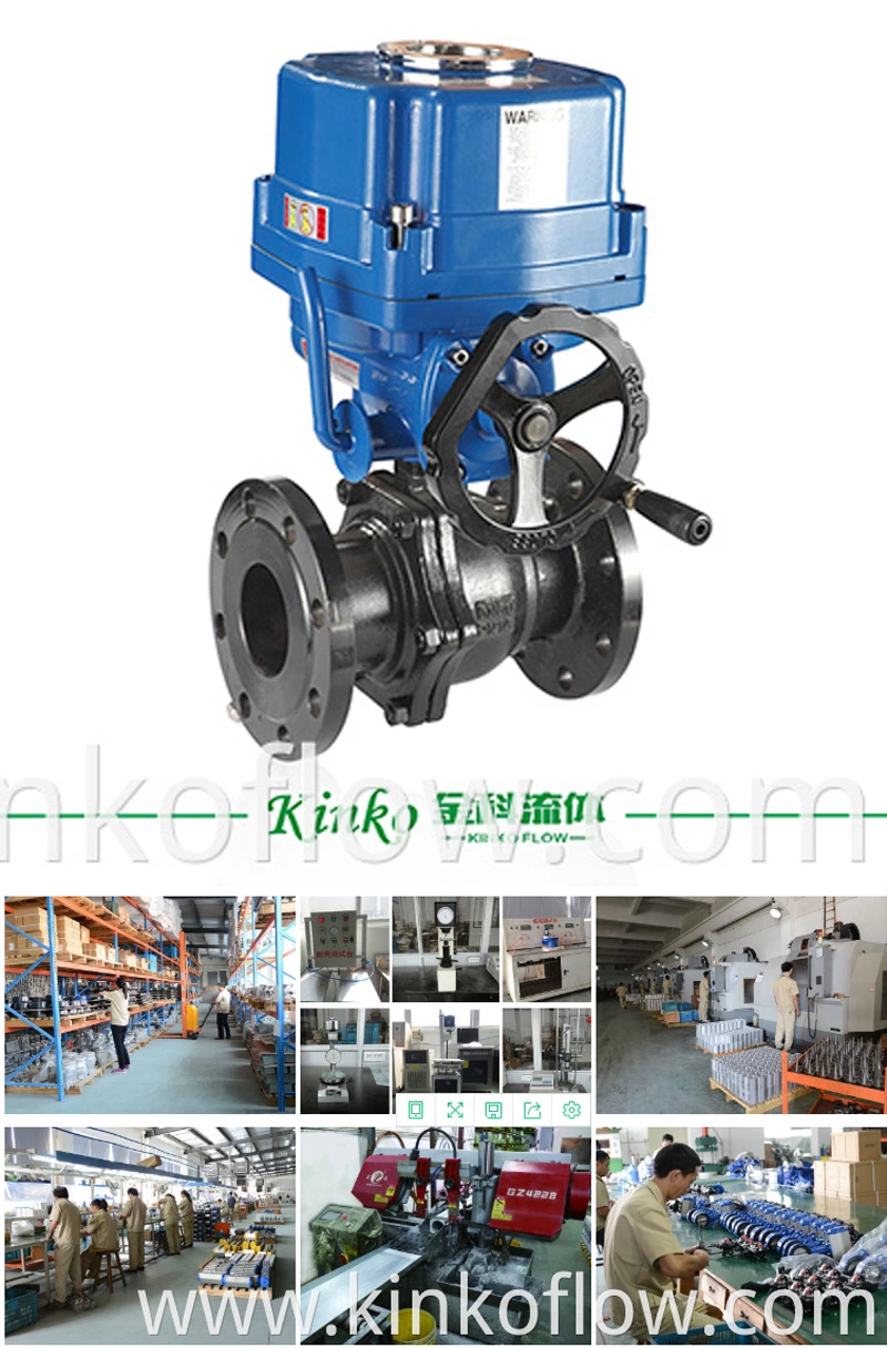 Válvula de bola eléctrica con brida WCB de 1/2" a 6"