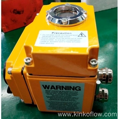 Actuador eléctrico de color amarillo